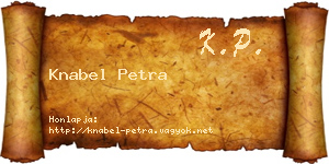 Knabel Petra névjegykártya